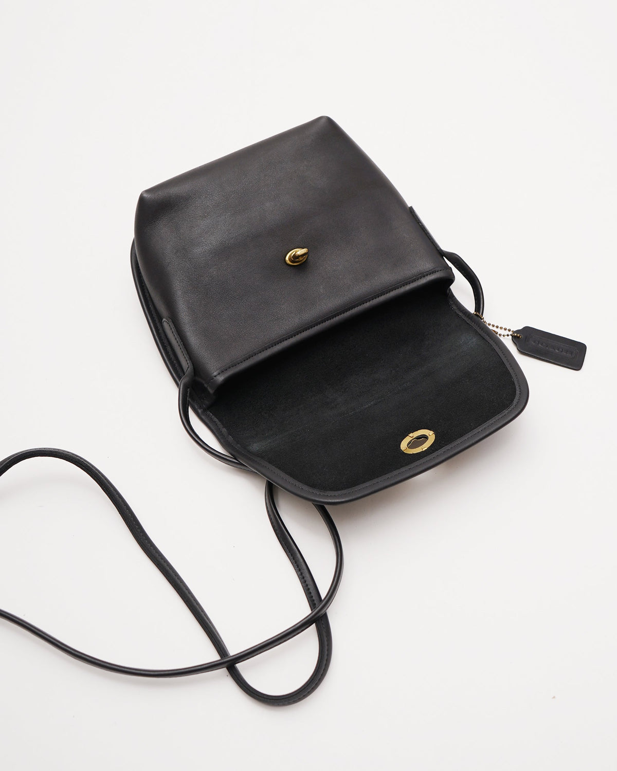Black Leather Shoulder Bag