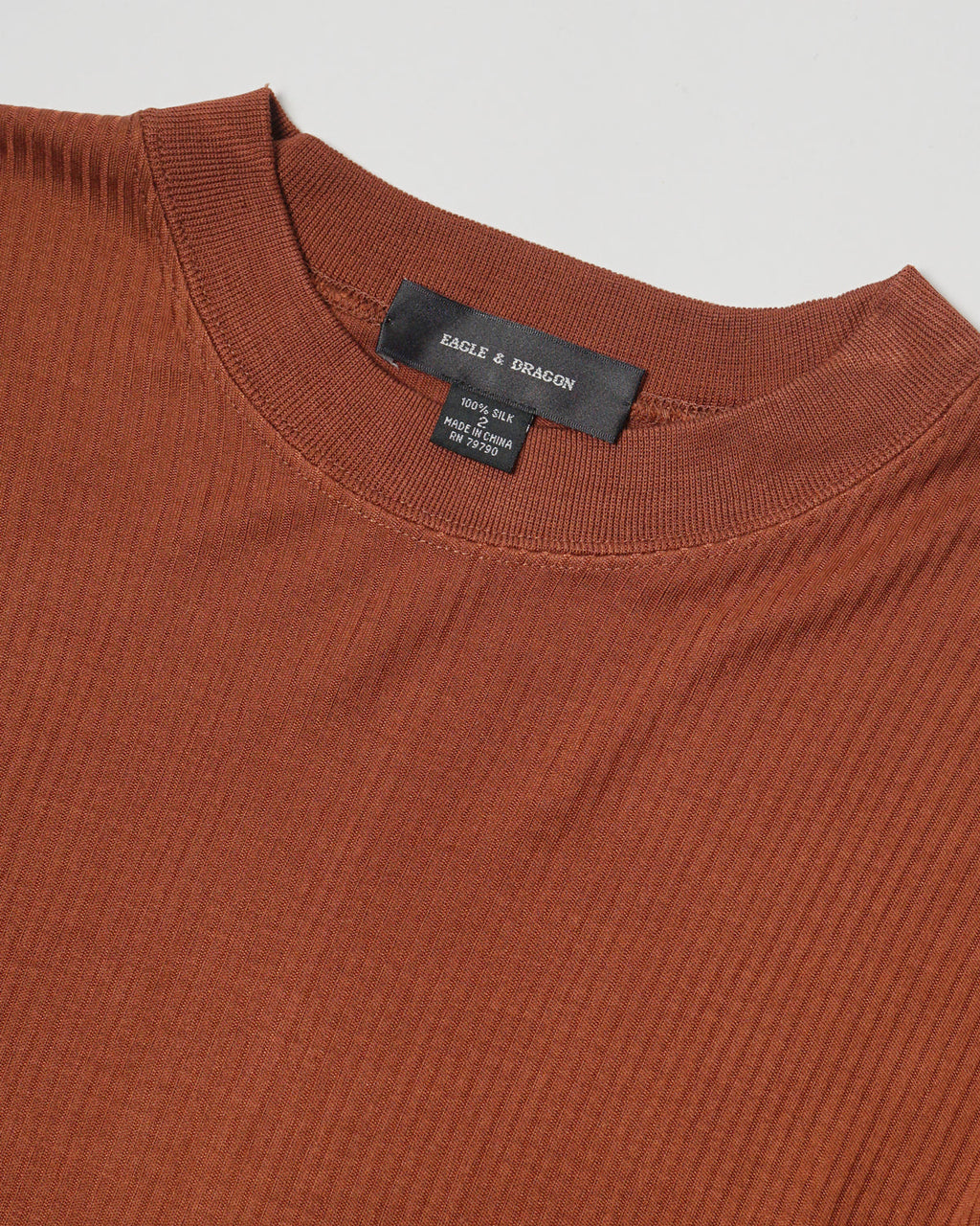 Silk Rib Tee L/S / Brown