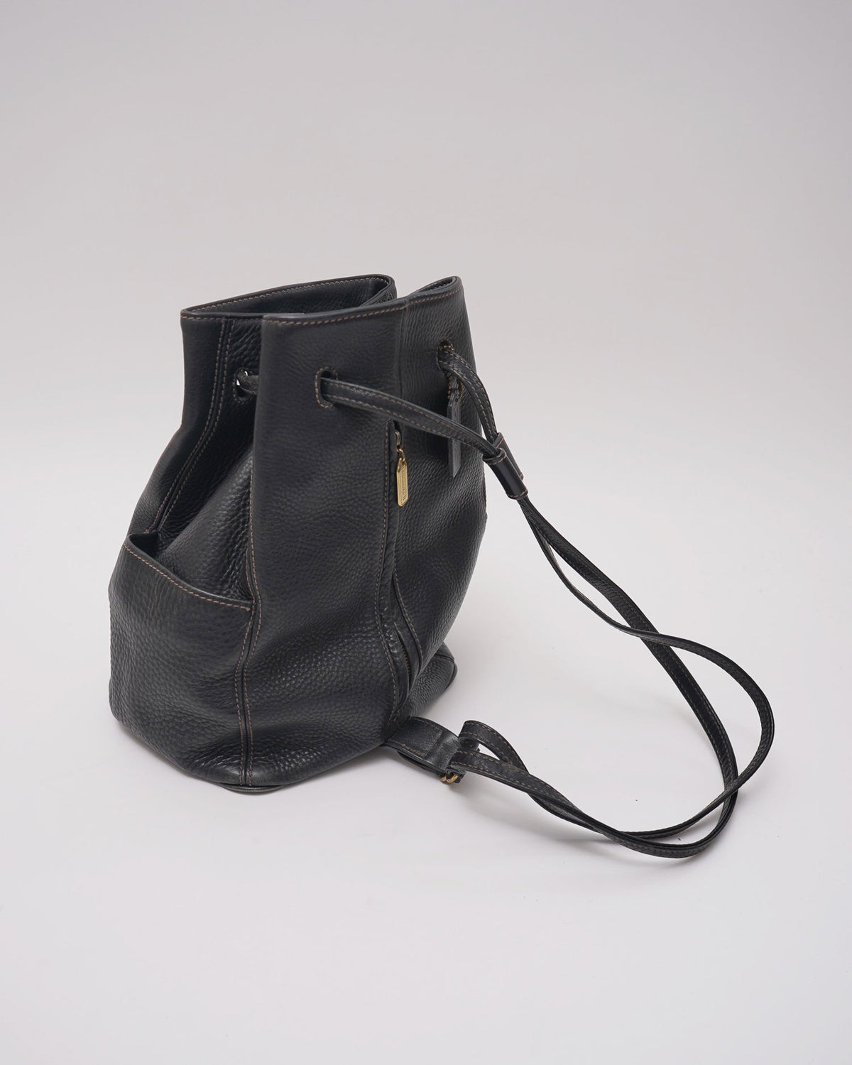 Black Leather Backpack