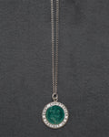 Silver Chain Necklace w/ Saint Christopher Charm