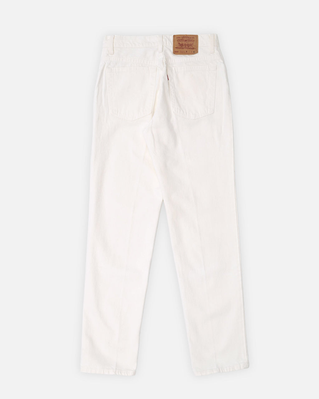 505 Tapered Fit White Denim Pants / size: 29
