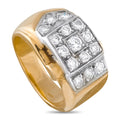 LB Exclusive 14K Yellow Gold 0.68ct Diamond Retro Ring MF22-070826