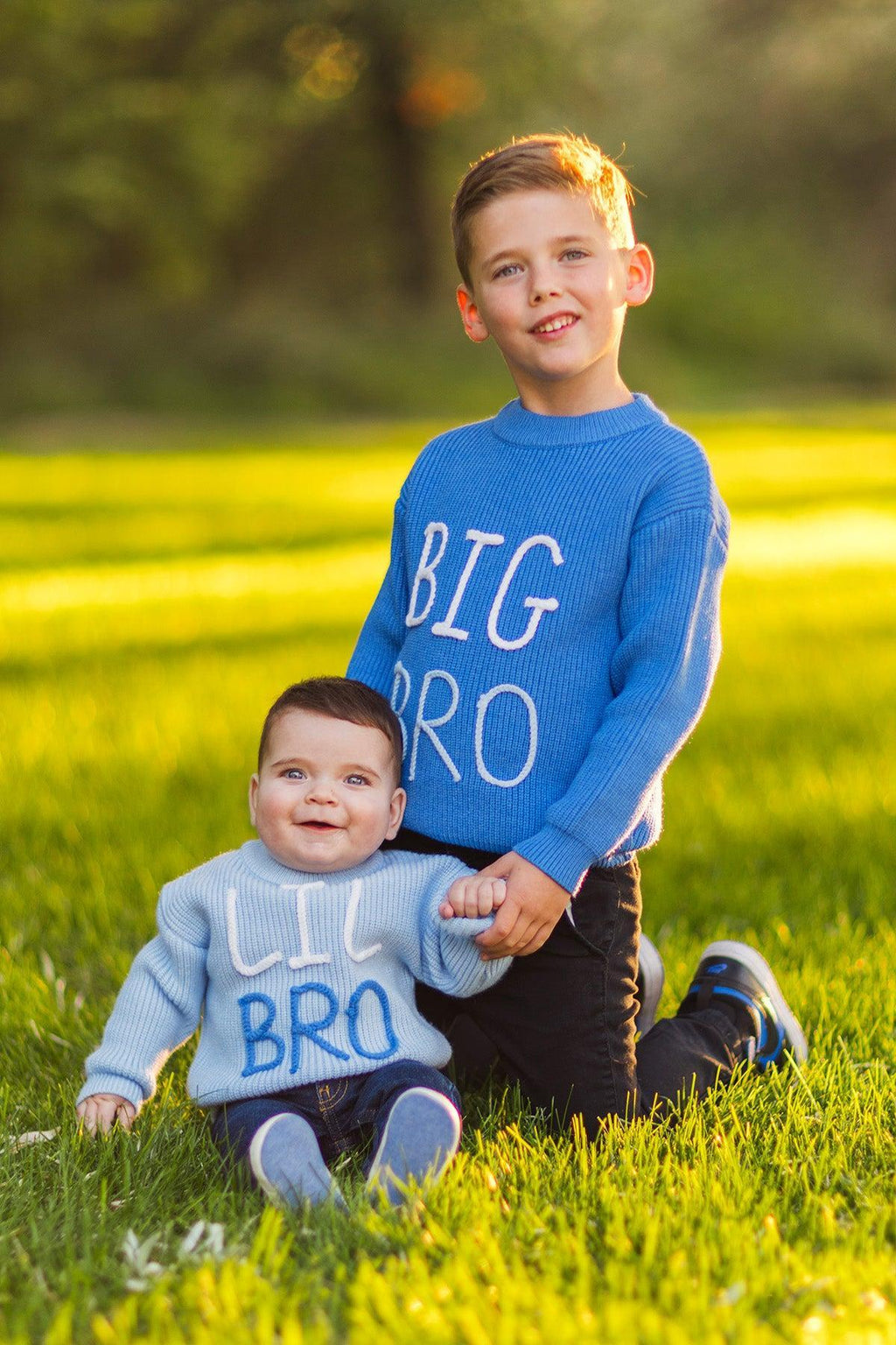 "Big Sis, Lil Sis, Big Bro, Lil Bro" Knit Sweater