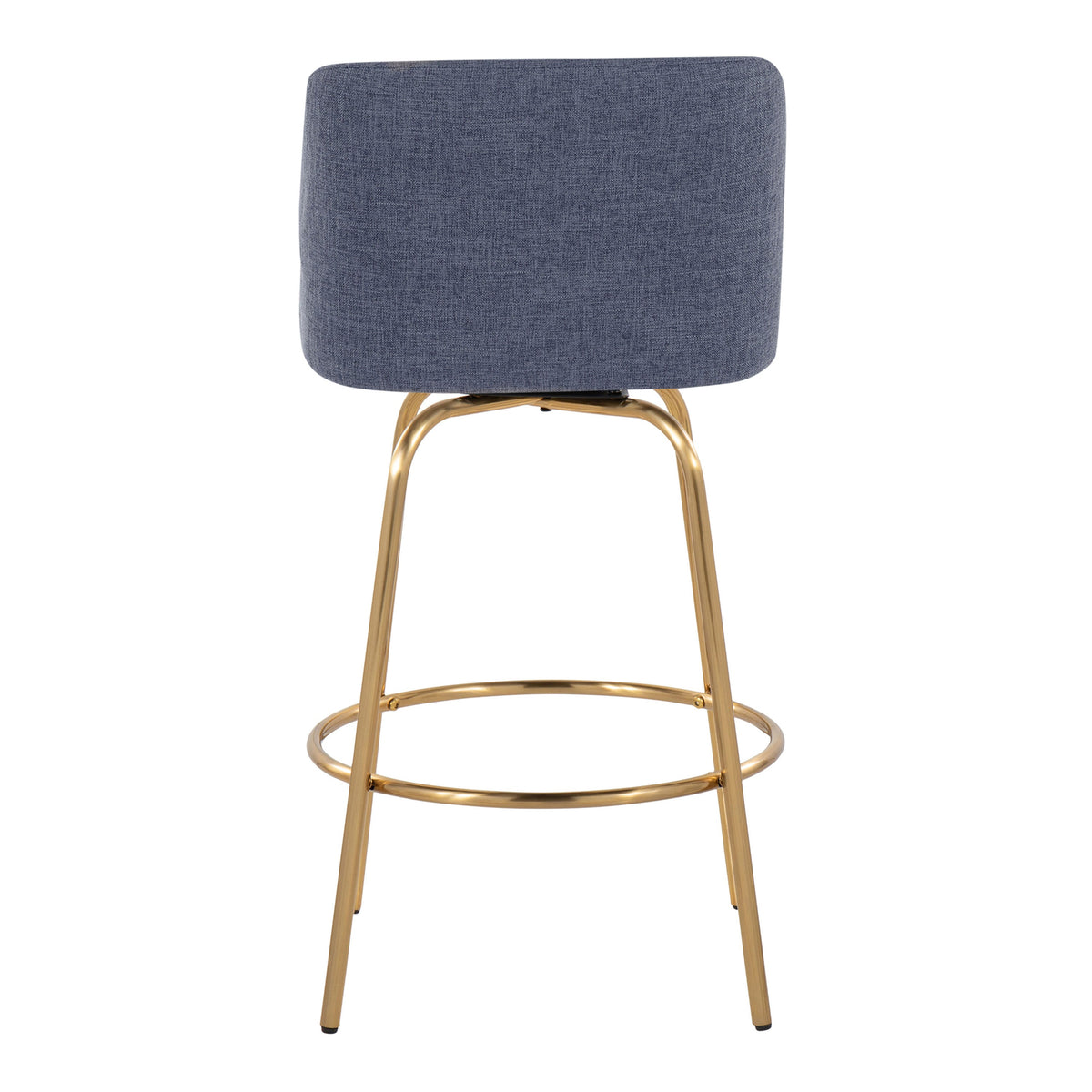 26' Contemporary Swivel Counter Stools with Round Footrests - Set of 2