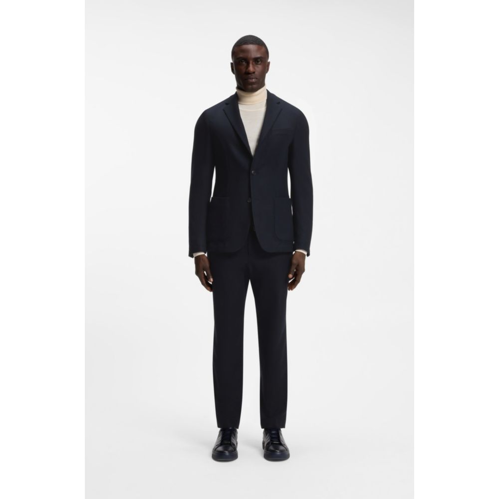 Tapered-fit performance pants in virgin wool