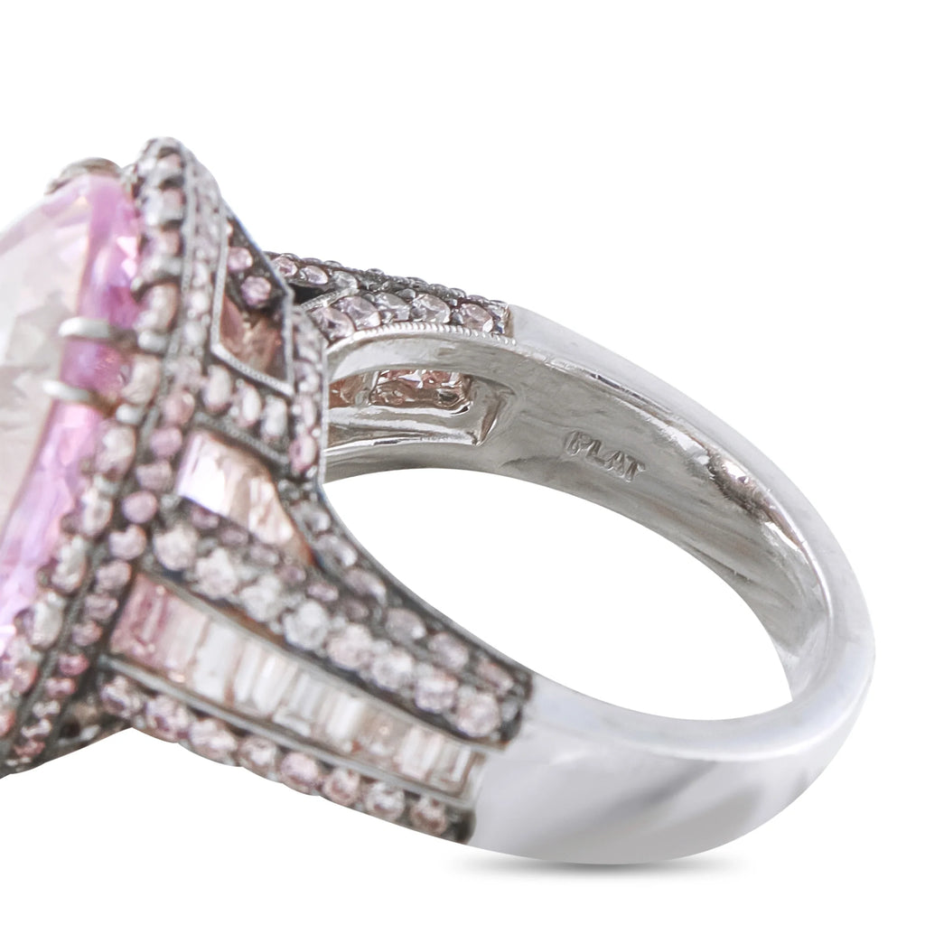 LB Exclusive Platinum 2.38ct Pink Diamond and Kunzite Ring MF02-080326