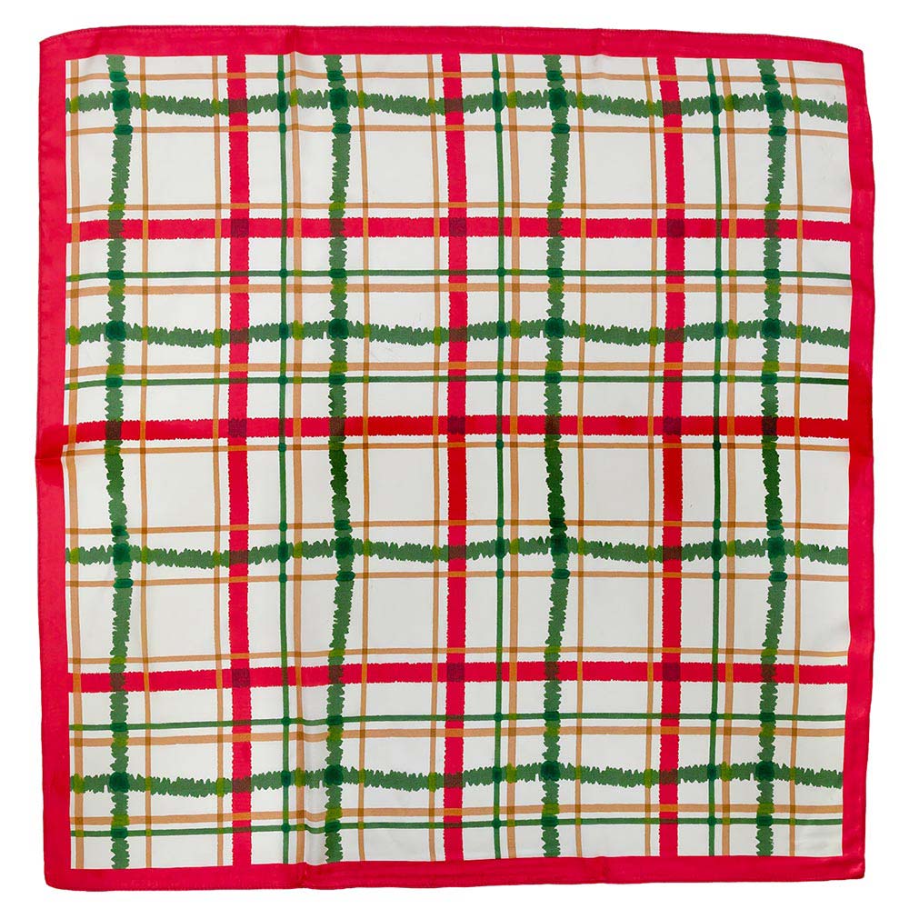 Holiday Plaid Pattern Square Scarf