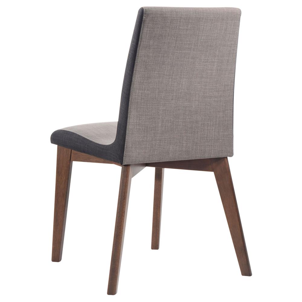 Contemporary Dining Side Chairs with Cushioned Seats and Wooden Legs