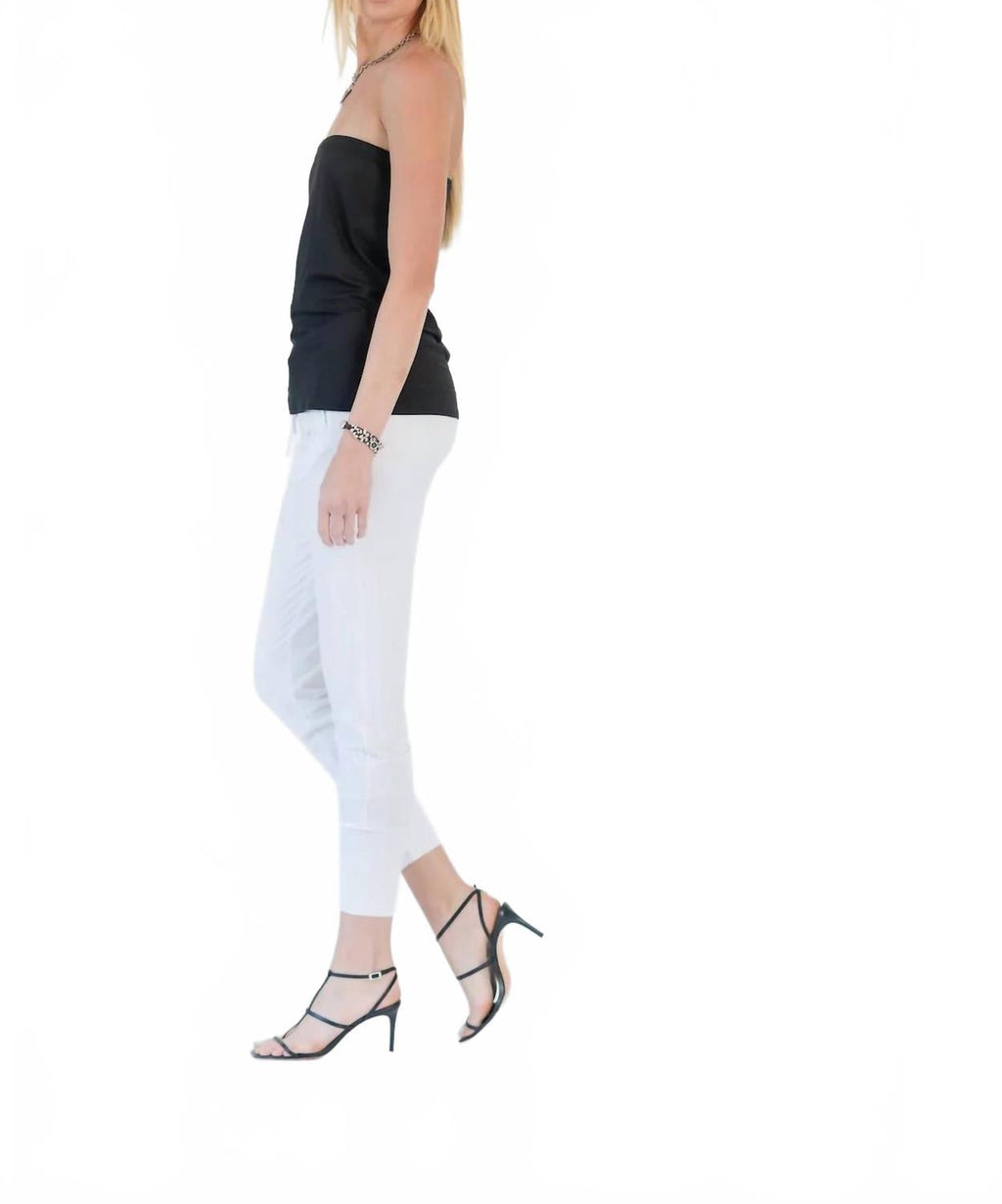 Veronica Drawstring Pant In White