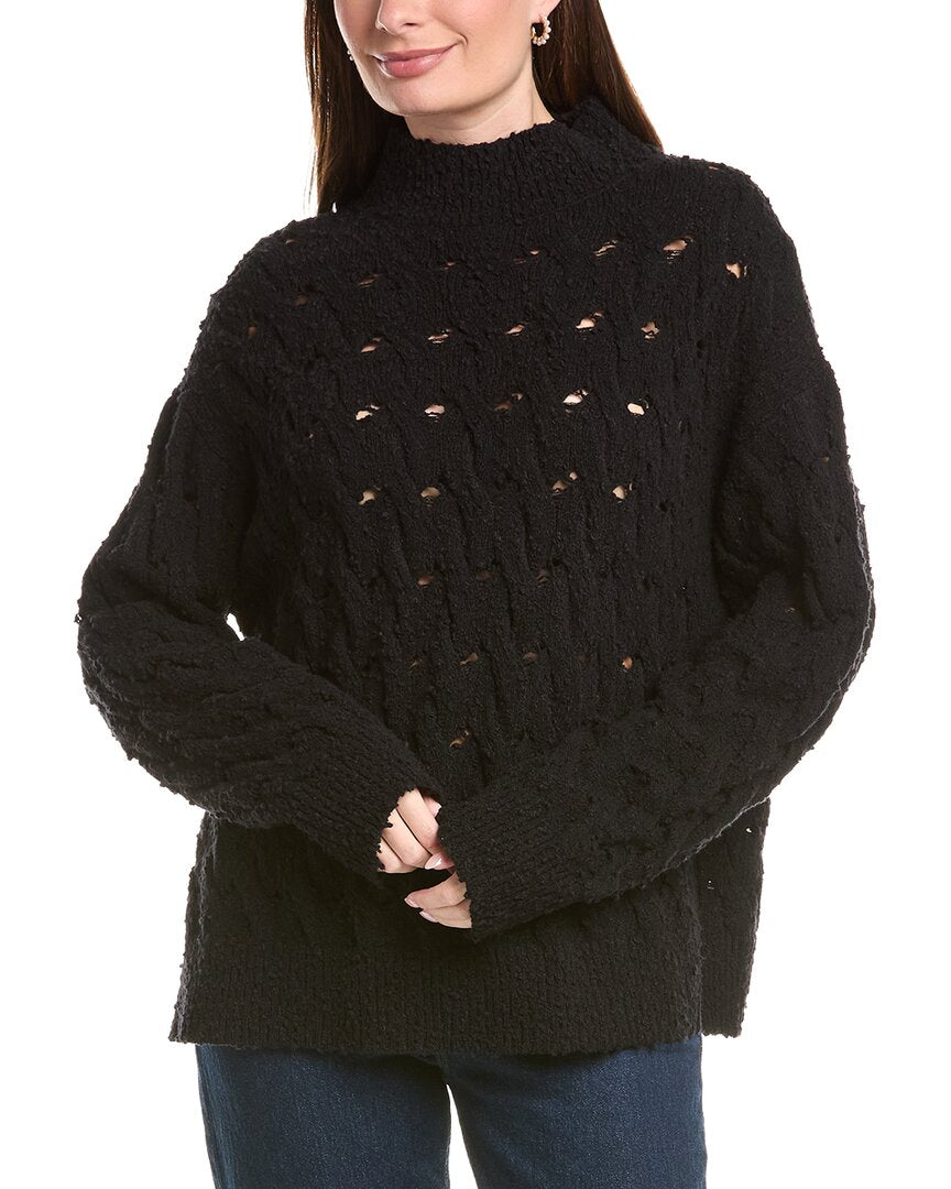 Lafayette 148 New York Houndstooth Crewneck Sweater