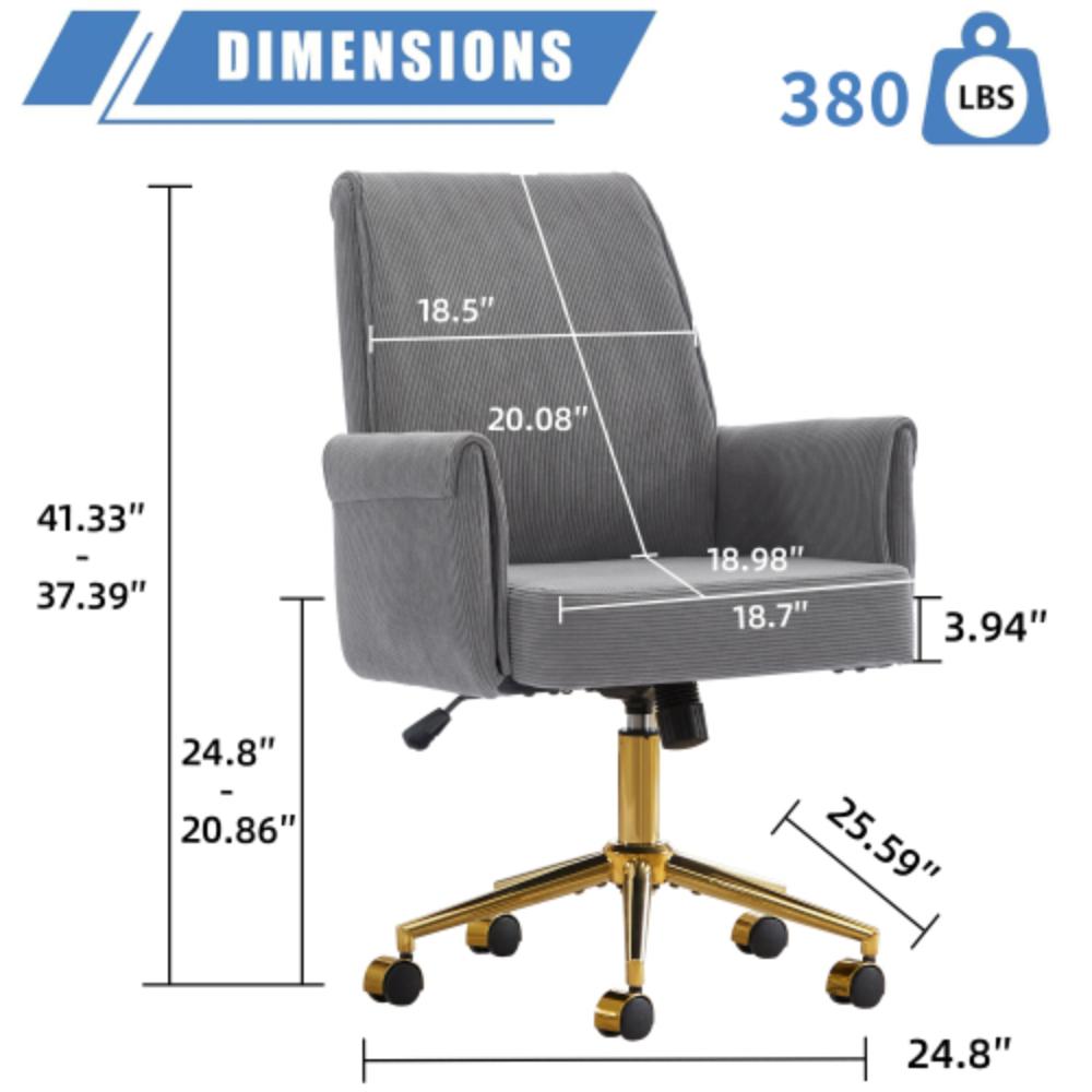 Ergonomic Mid-Back Desk Chair with Lumbar Support