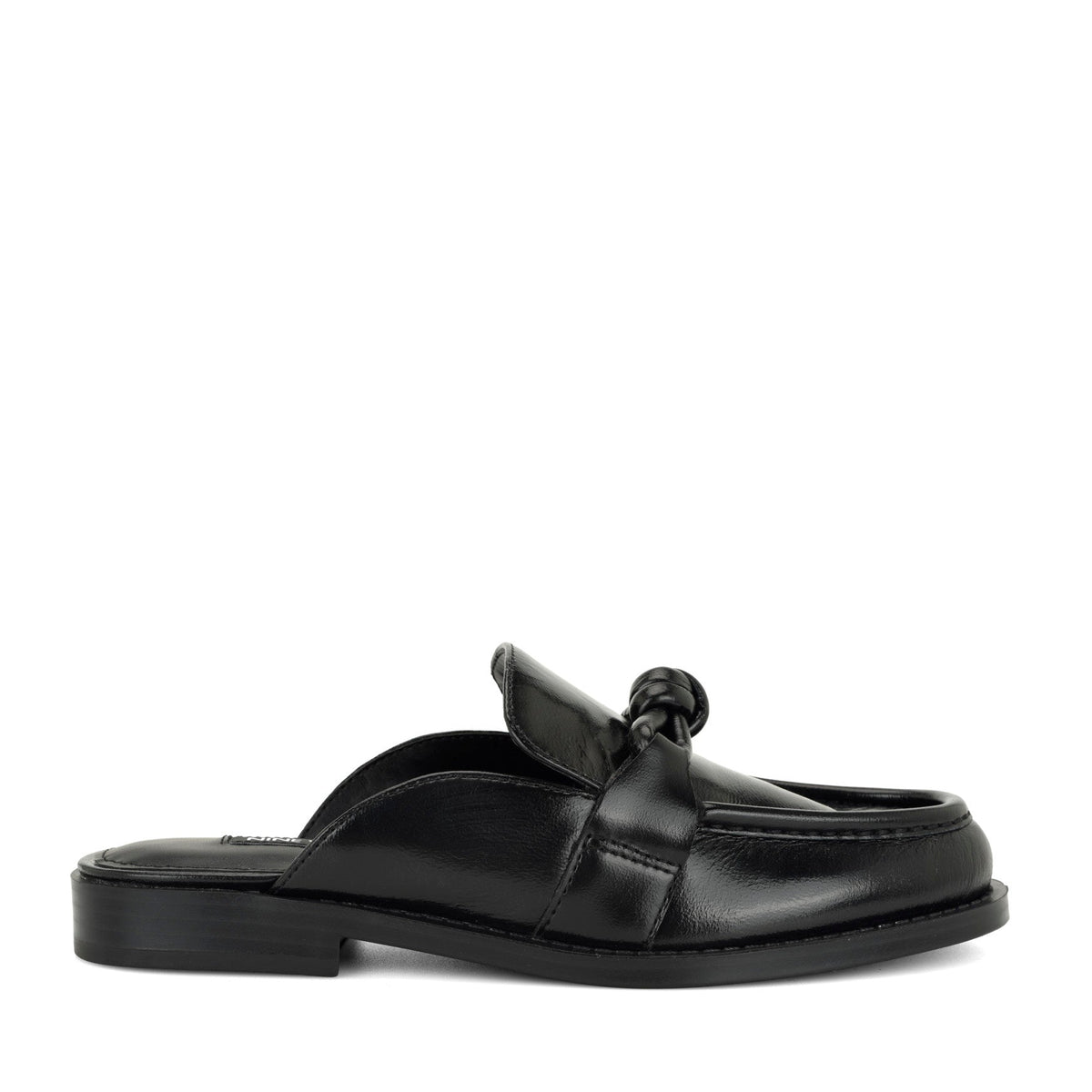 Mavey Leather Knotted Mules