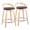 Upholstered Counter Stool Set of 2