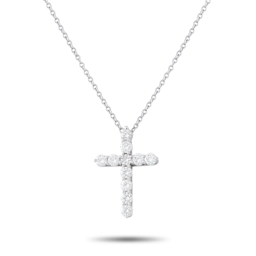 Tiffany & Co. Tiffany & Co. Platinum 0.42ct Diamond Cross Pendant Necklace Ti06-100526