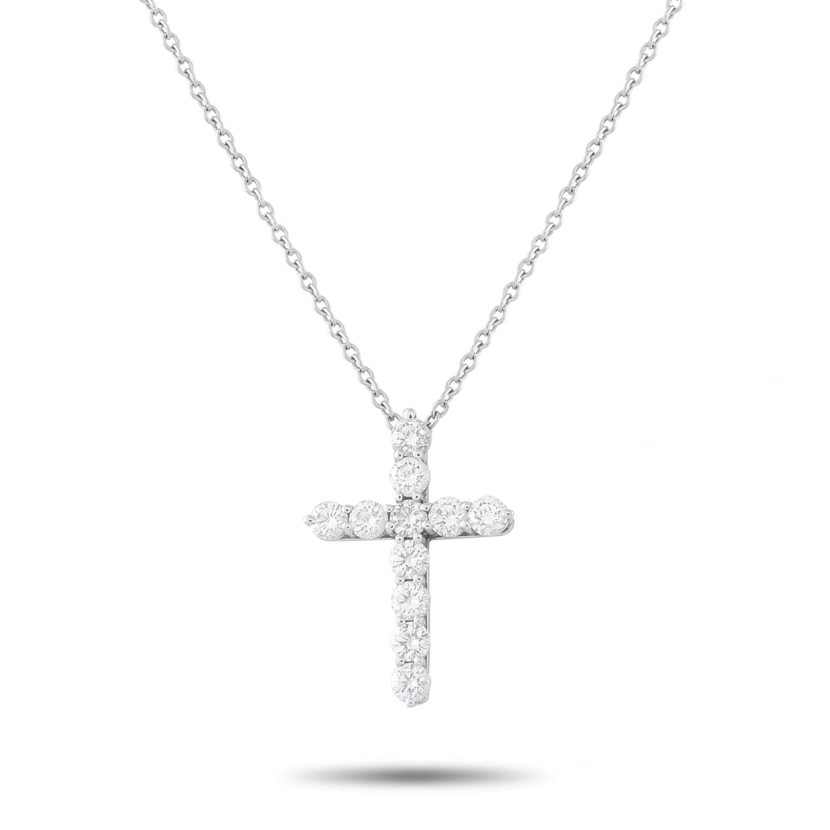 Tiffany & Co. Tiffany & Co. Platinum 0.42ct Diamond Cross Pendant Necklace Ti06-100526