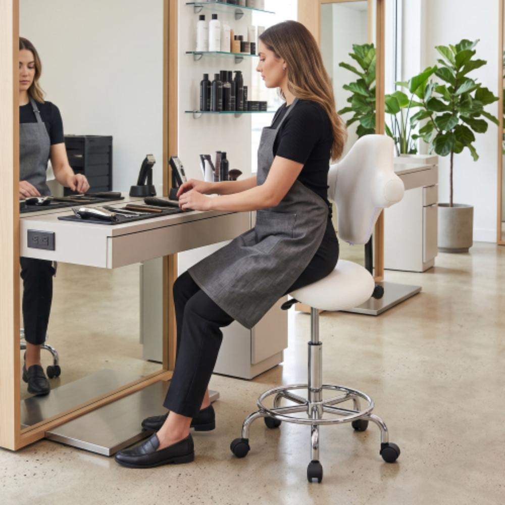 Ergonomic Saddle Stool with Smooth-Rolling Wheels