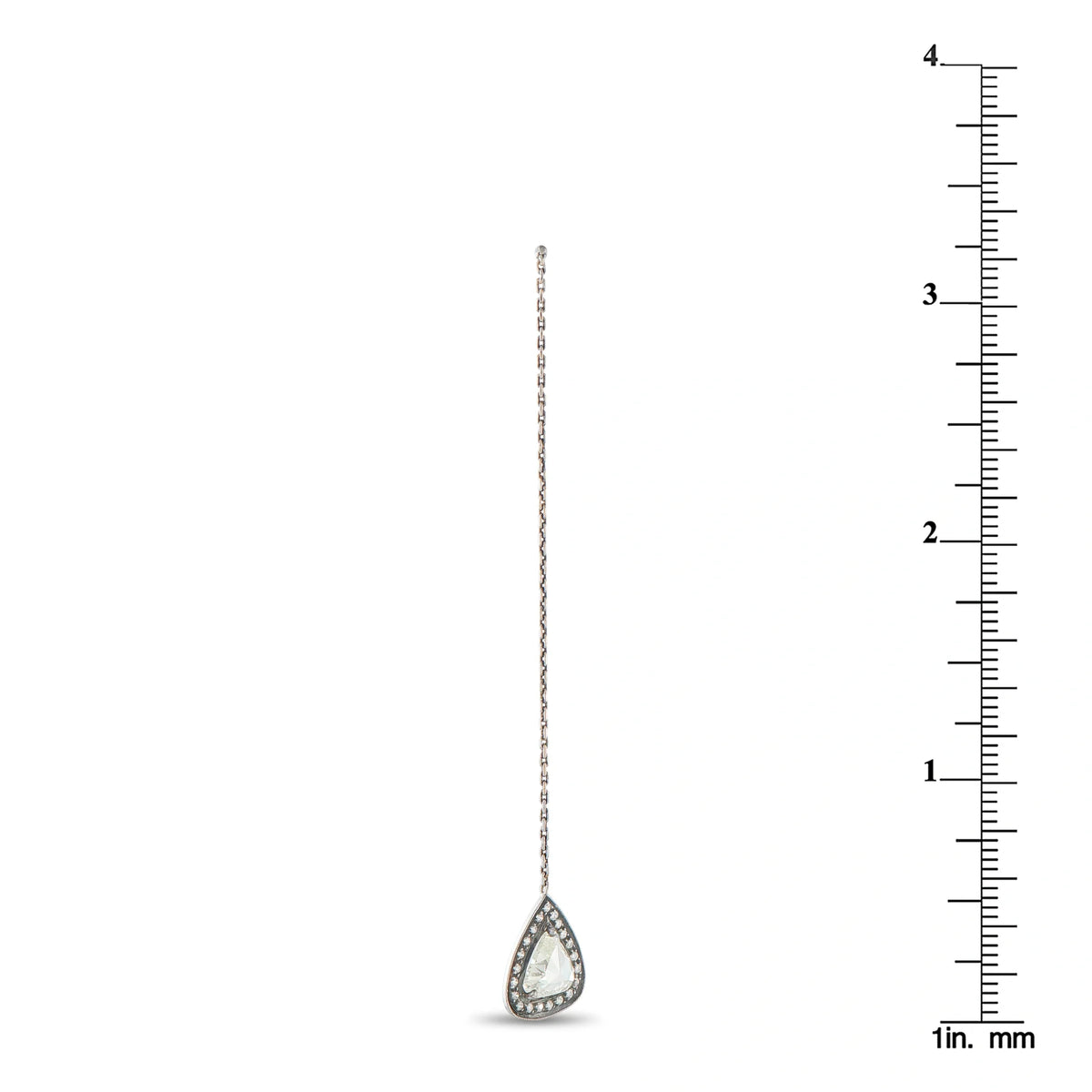 LB Exclusive 14K White Gold 3.23ct Diamond Dangle Earrings MF03-070726