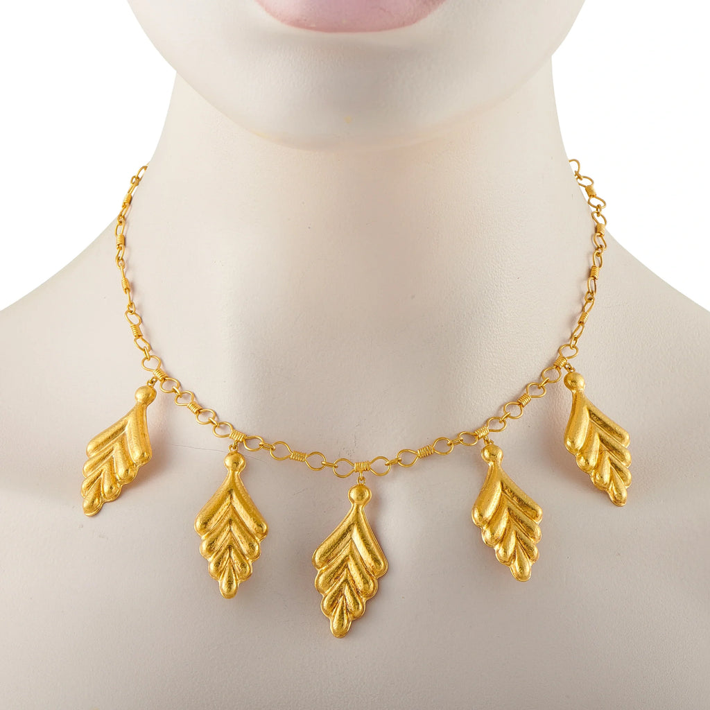 Ilias Lalaounis 18K Yellow Gold Leaf Necklace IL11-100226