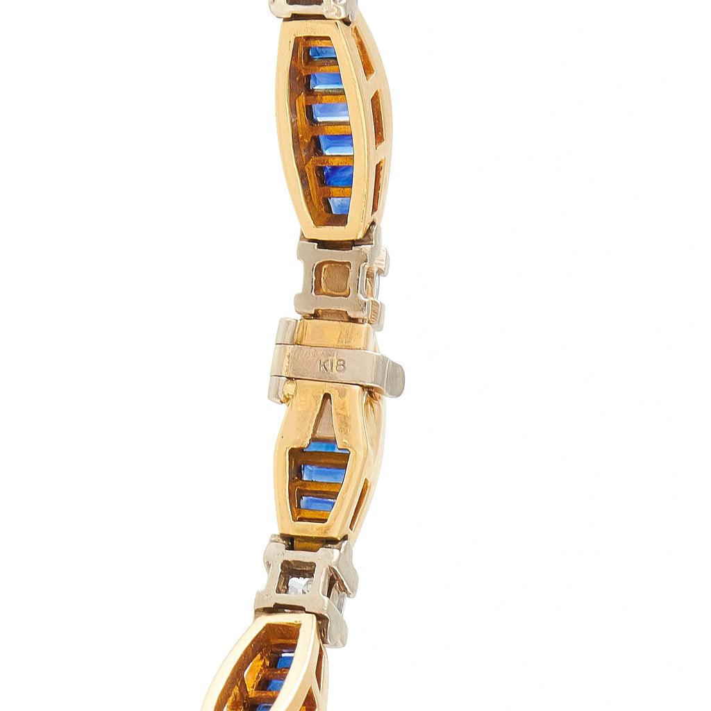 LB Exclusive 18K Yellow Gold 2.50ct Diamond and Sapphire Bracelet MF09-090226