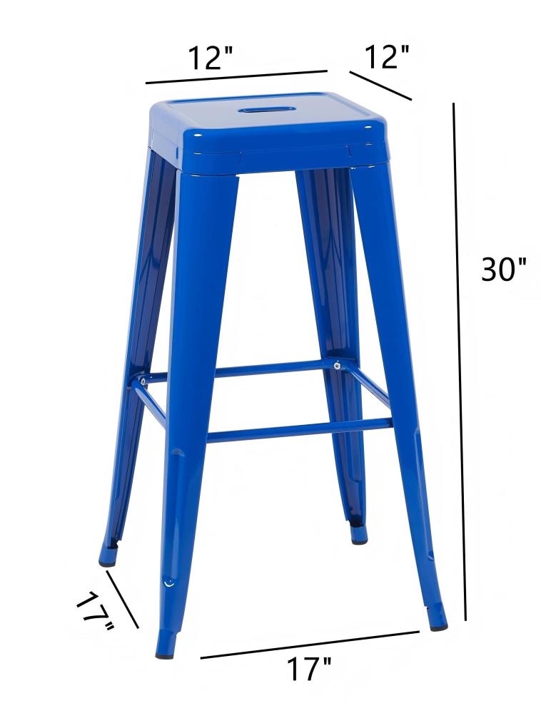 Contemporary Metal Barstools with Detachable Construction