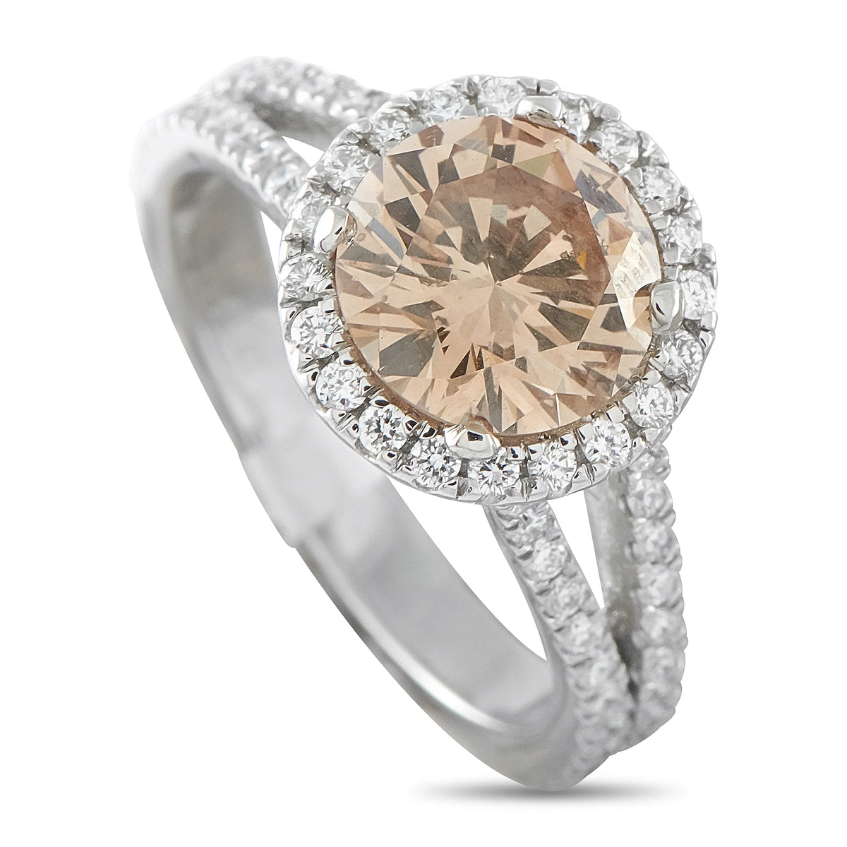 LB Exclusive Platinum 2.42ct Diamond Halo Ring MF33-070126