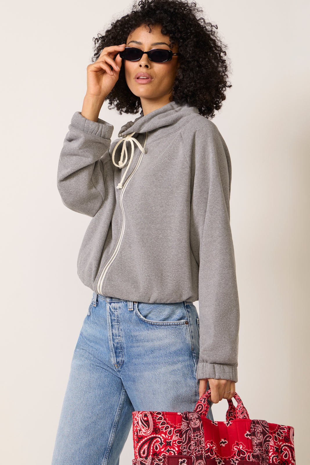 Women's Funnel Neck Full Zip Sweatshirt