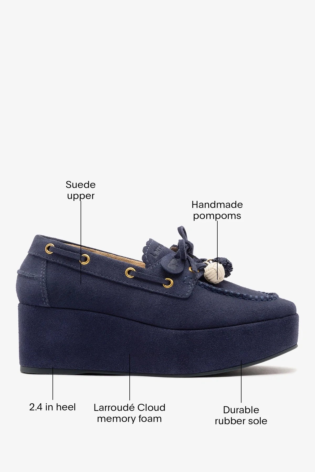 Cyprus Flatform Navy Suede