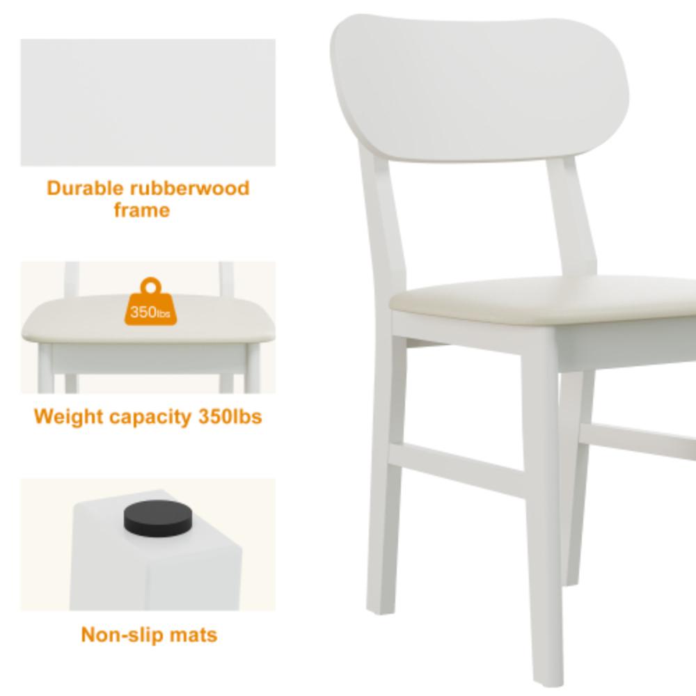 Farmhouse Upholstered Dining Chairs Set of 2