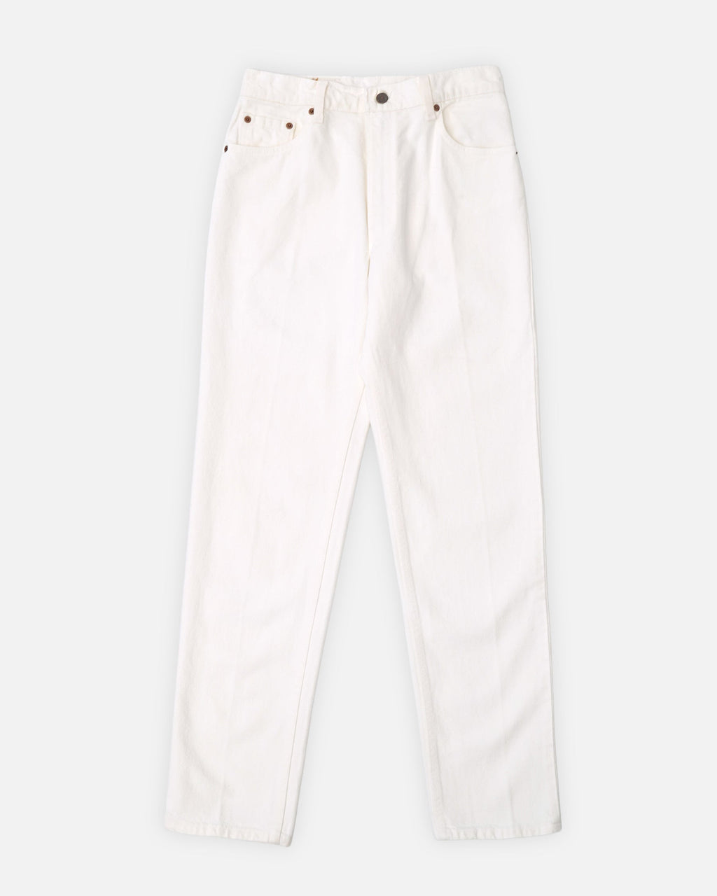 505 Tapered Fit White Denim Pants / size: 29