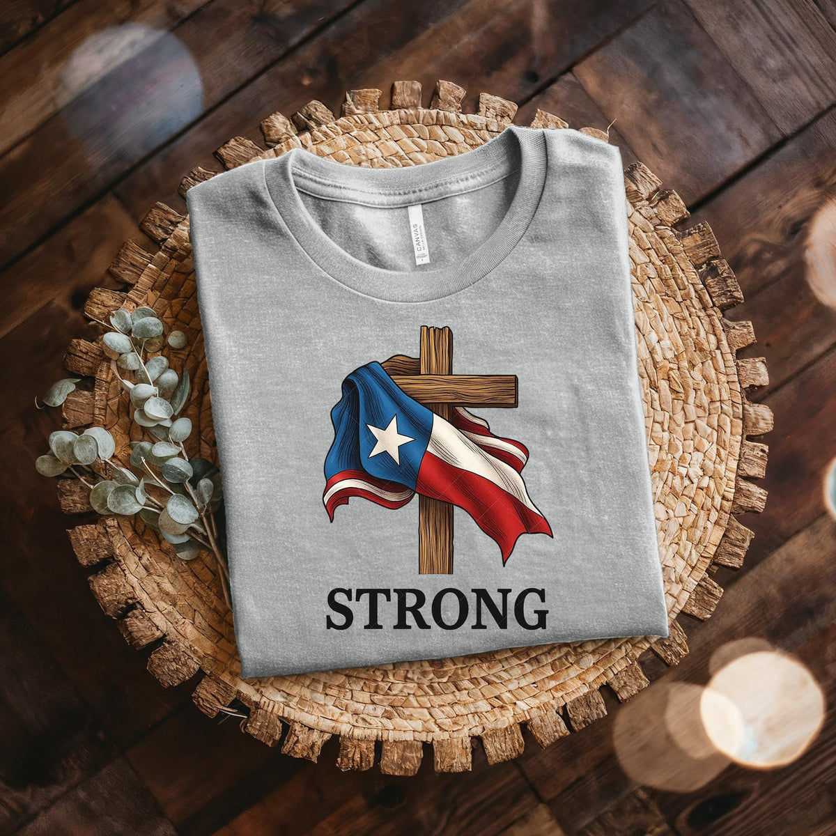 Retro Texas Strong God Bless Texas Print Sweatshirt