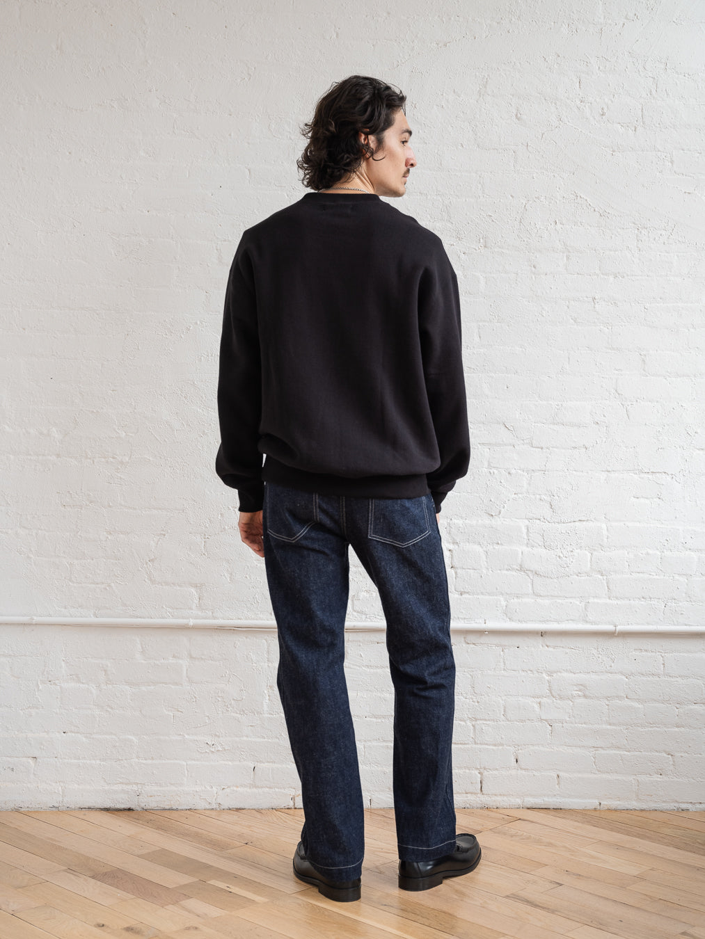 Loopwheel Crewneck Sweatshirt / Black