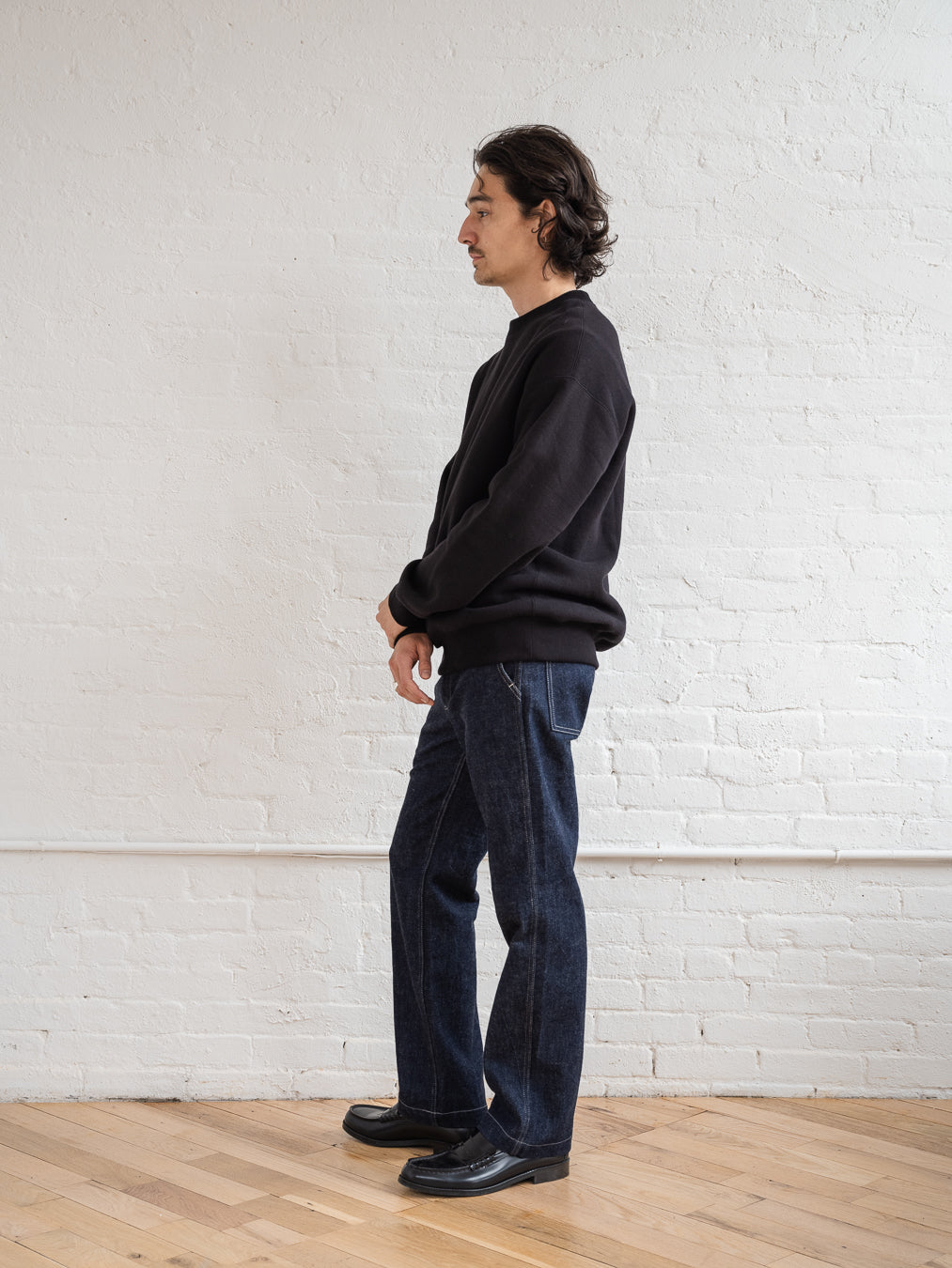 Loopwheel Crewneck Sweatshirt / Black