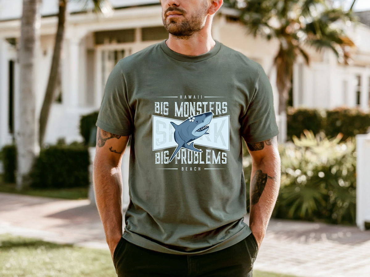 Jaws Men's Crew Neck Loose T-shirt