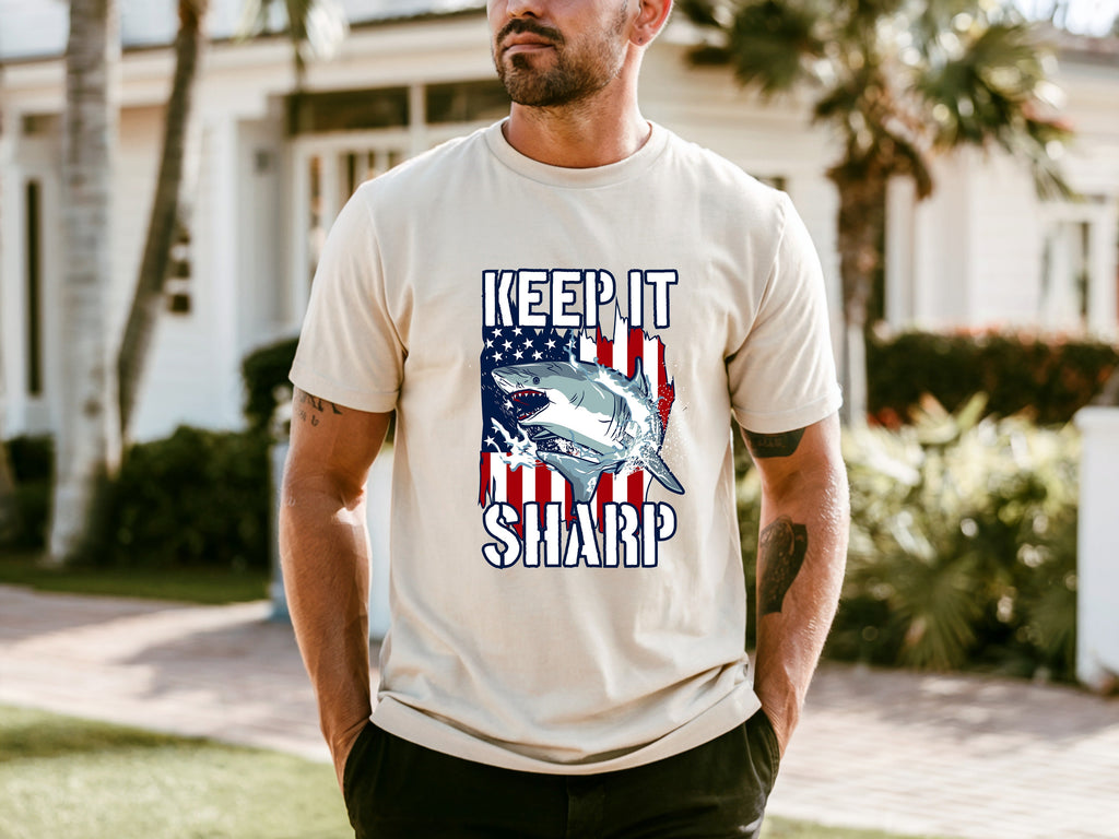 Jaws Men's Cartoon Casual T-shirt