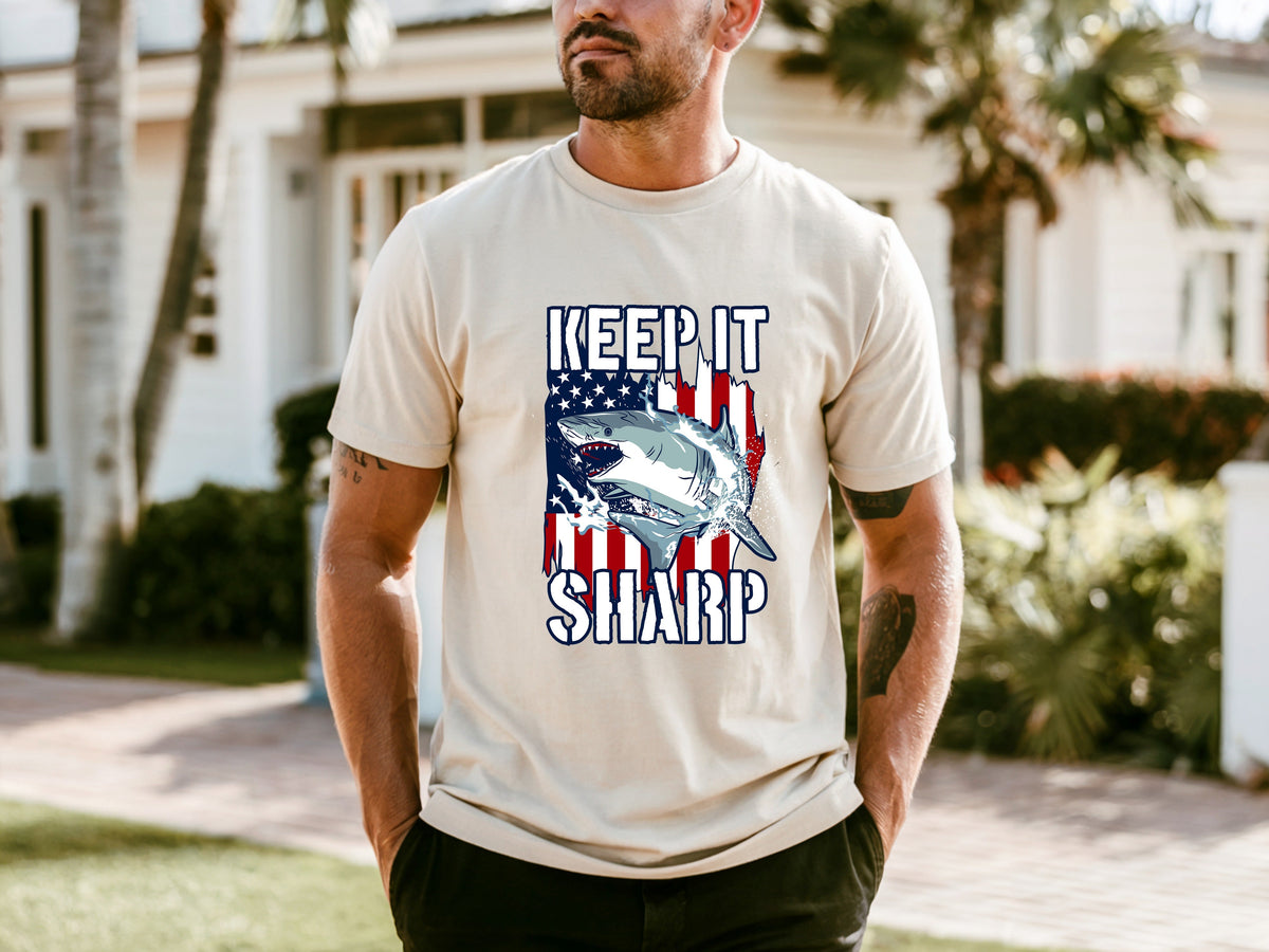 Jaws Men's Cartoon Casual T-shirt