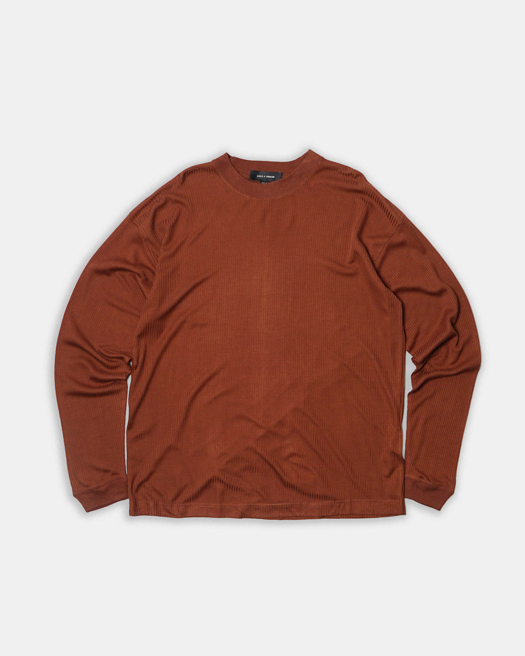 Silk Rib Tee L/S / Brown