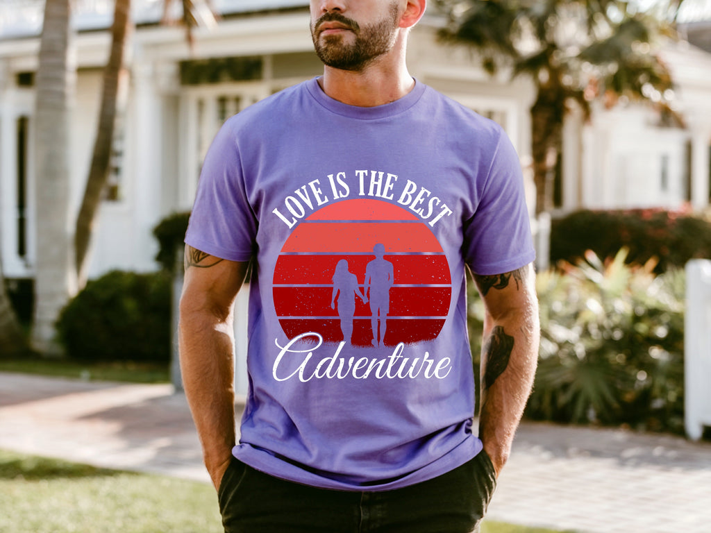 Couple On Vacation Summer Thin Printed Short Sleeves