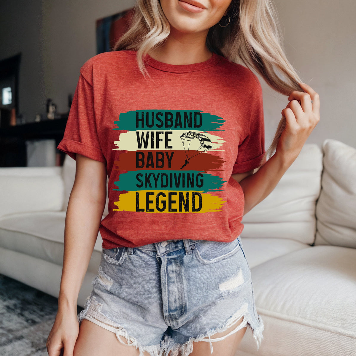 Couple On Vacation Women's Cotton Cartoon Short Sleeves