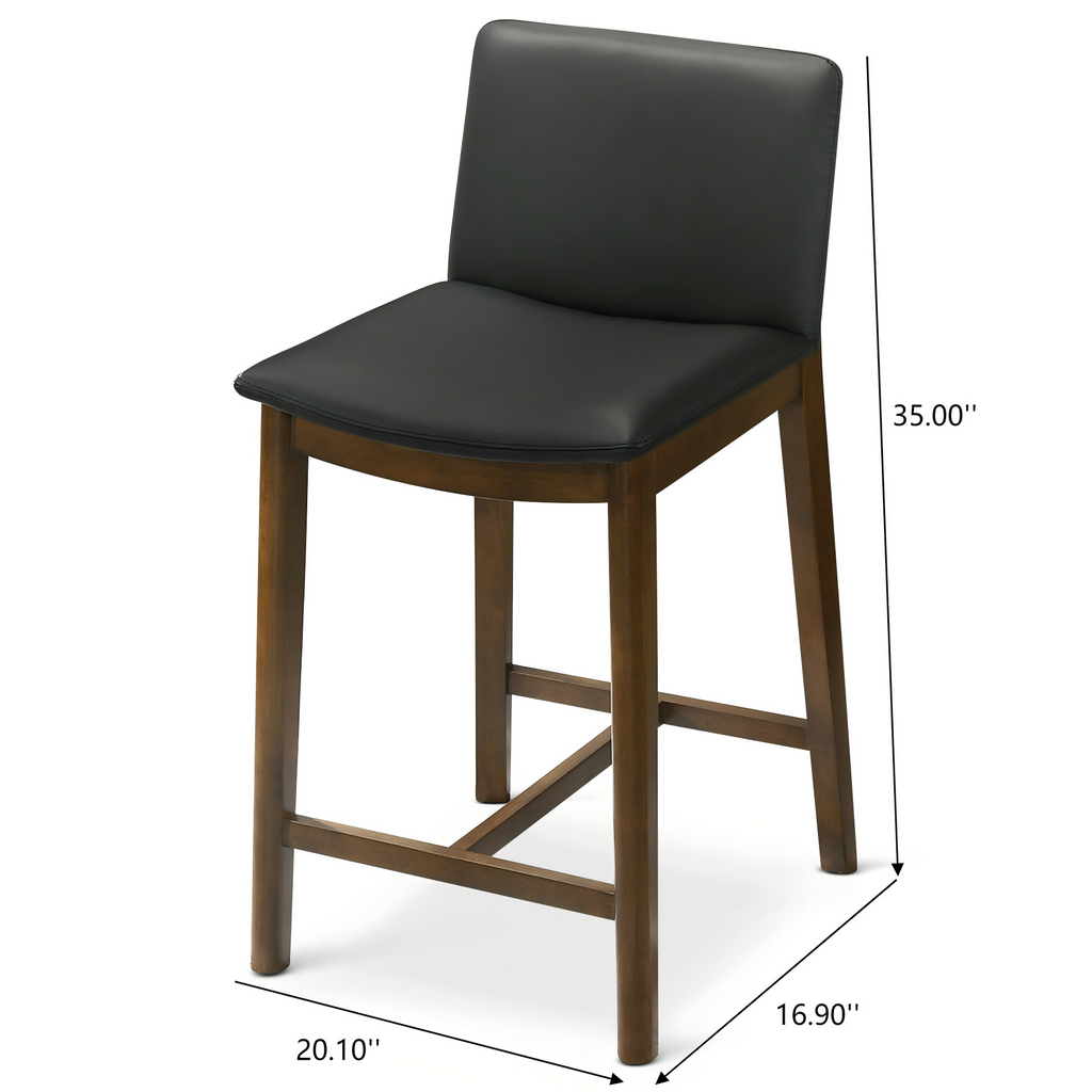 Contemporary Wood Frame Counter Chair