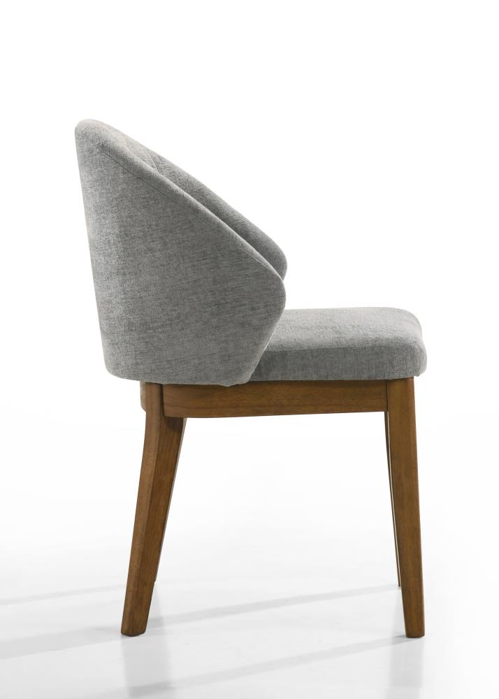 Modern Curved-Back Dining Chairs with Wooden Legs