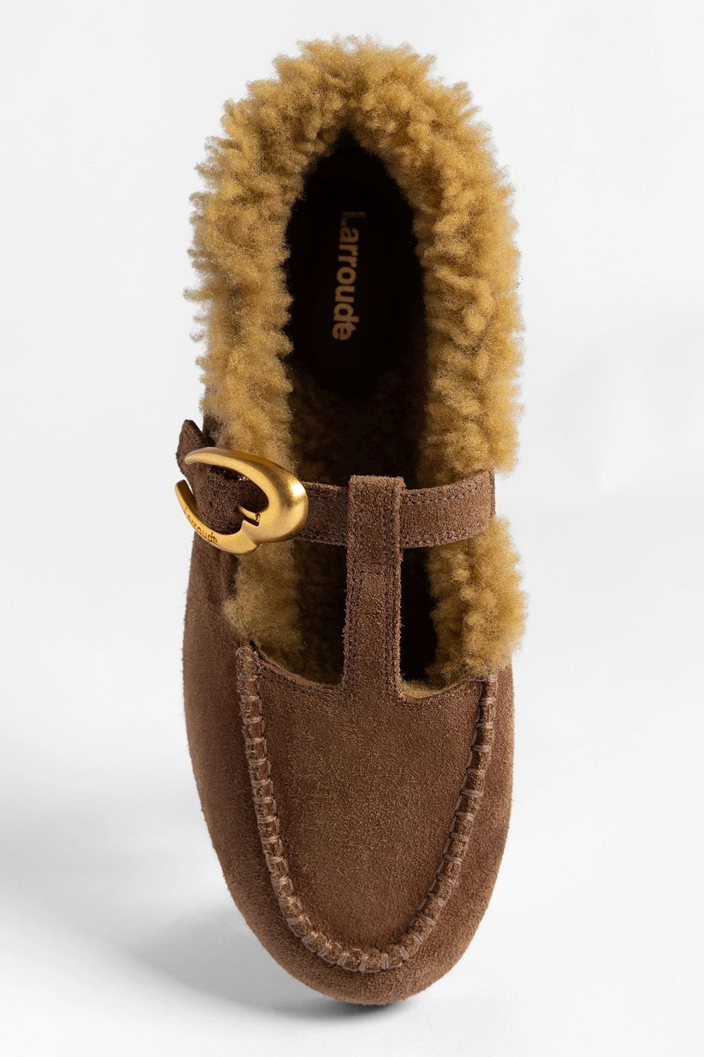 Hydra Shearling Moccasin Burnt Umber Suede