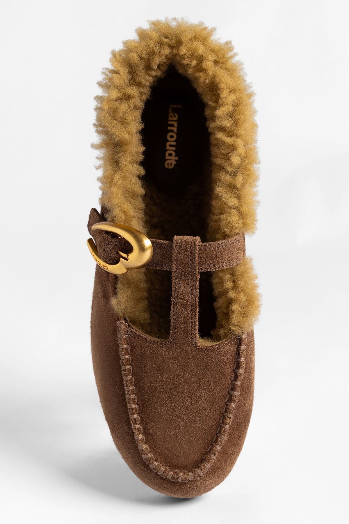 Hydra Shearling Moccasin Burnt Umber Suede