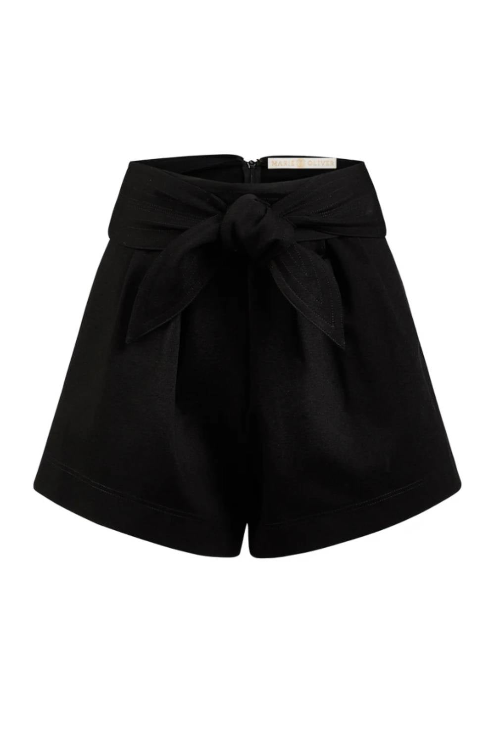 Emmit Pleated Front Shorts In Black