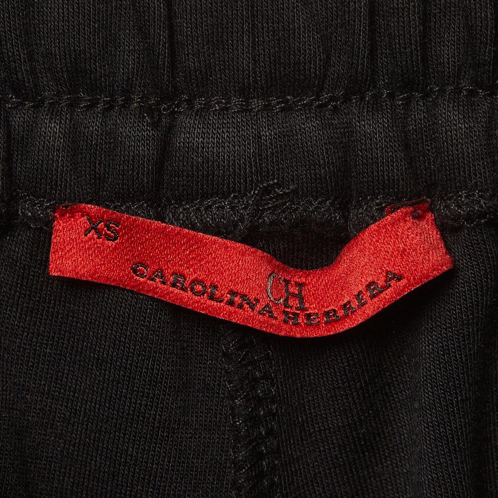Ch Carolina Herrera Black Jersey Drawstring Joggers