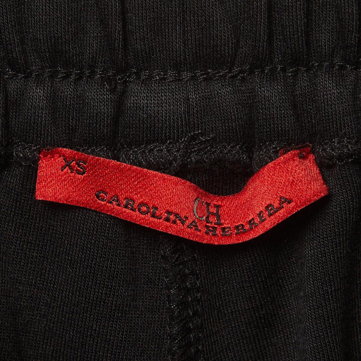 Ch Carolina Herrera Black Jersey Drawstring Joggers