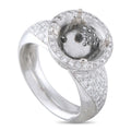 LB Exclusive Platinum 1.30ct Diamond Halo Mounting Ring MF20-082026