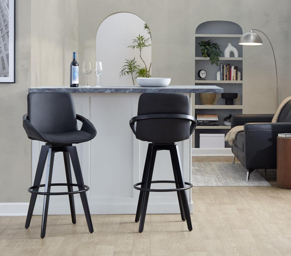 Modern Bar Chairs with Rotating Seats and Supportive Backrests
