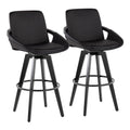 Modern Bar Chairs with Rotating Seats and Supportive Backrests