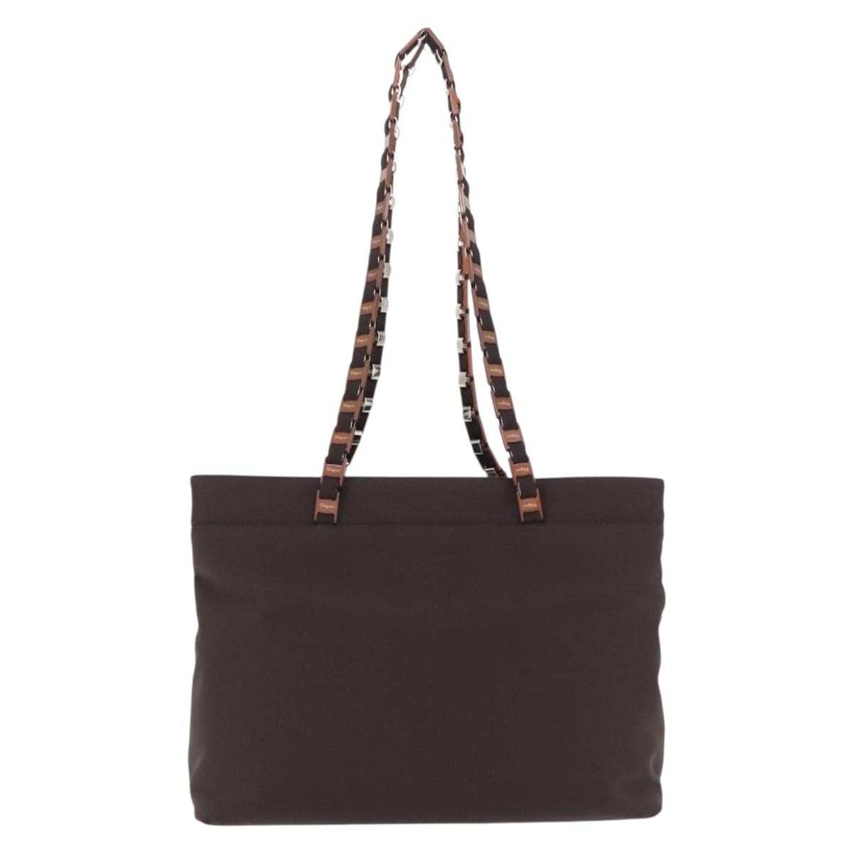Salvatore Ferragamo Gancini Canvas Canvas Crossbody Bag Bag (Pre-Owned)