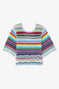 Ganni Crochet Stripe Top